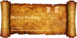Merta Bianka névjegykártya
